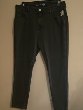 New Old Navy Women's 16 High Rise Curvy Vintage Slim Secret Smooth Black Jeans